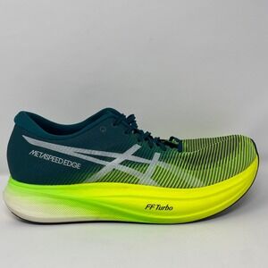 ASICS Metaspeed Edge+ Shoes Men's Size 11 Velvet Pine Safety Yellow Sneakers